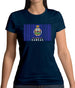 Kansas Barcode Style Flag Womens T-Shirt