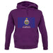 Kansas Barcode Style Flag unisex hoodie