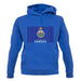 Kansas Barcode Style Flag unisex hoodie
