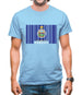 Kansas Barcode Style Flag Mens T-Shirt