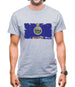 Kansas Grunge Style Flag Mens T-Shirt