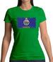 Kansas Grunge Style Flag Womens T-Shirt