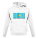 Kazakhstan Barcode Style Flag unisex hoodie