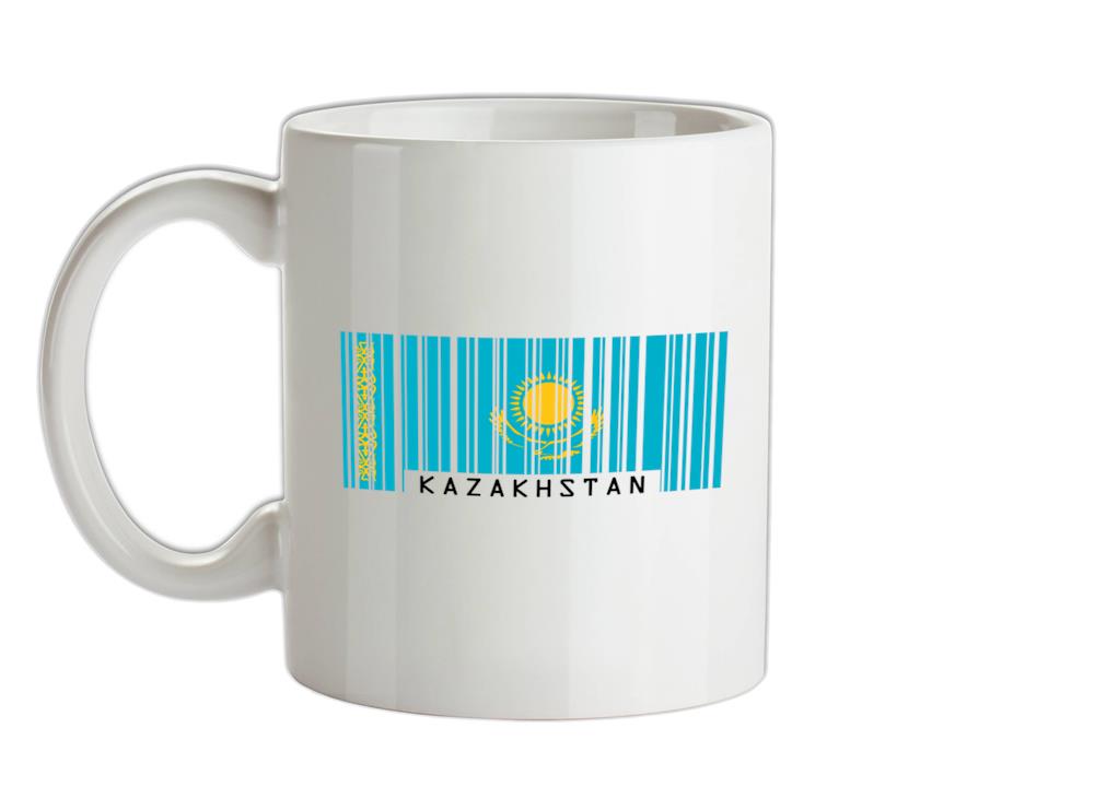Kazakhstan Barcode Style Flag Ceramic Mug