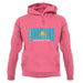 Kazakhstan Barcode Style Flag unisex hoodie