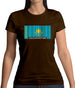 Kazakhstan Barcode Style Flag Womens T-Shirt