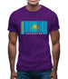 Kazakhstan Barcode Style Flag Mens T-Shirt