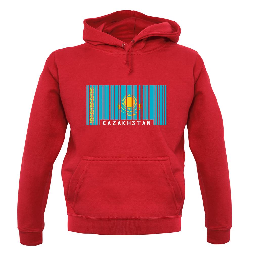 Kazakhstan Barcode Style Flag unisex hoodie