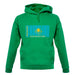 Kazakhstan Barcode Style Flag unisex hoodie