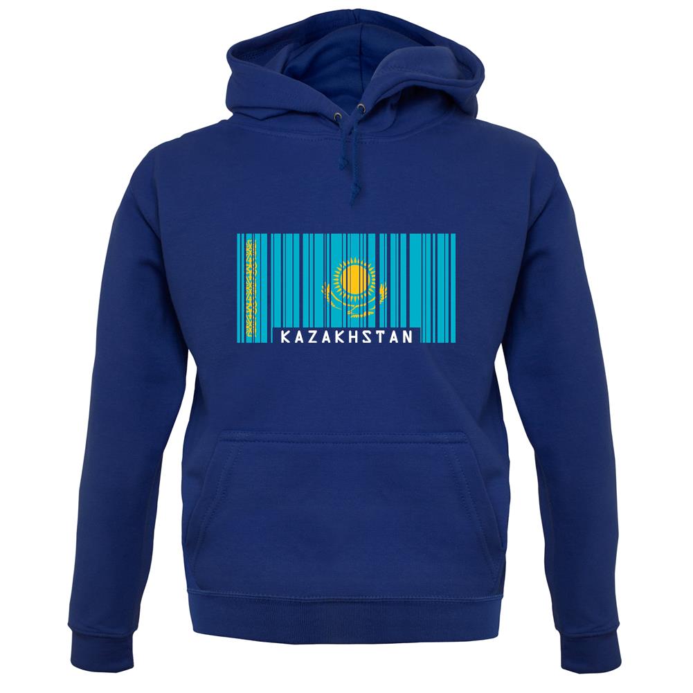 Kazakhstan Barcode Style Flag unisex hoodie