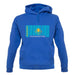 Kazakhstan Barcode Style Flag unisex hoodie