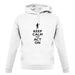 Keep Calm And Act On unisex hoodie