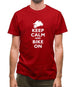 Keep Calm And Bike On Mens T-Shirt