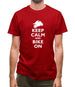 Keep Calm And Bike On Mens T-Shirt