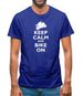 Keep Calm And Bike On Mens T-Shirt