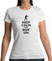 Keep Calm And Box On Womens T-Shirt