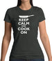 Keep Calm And Cook On Womens T-Shirt