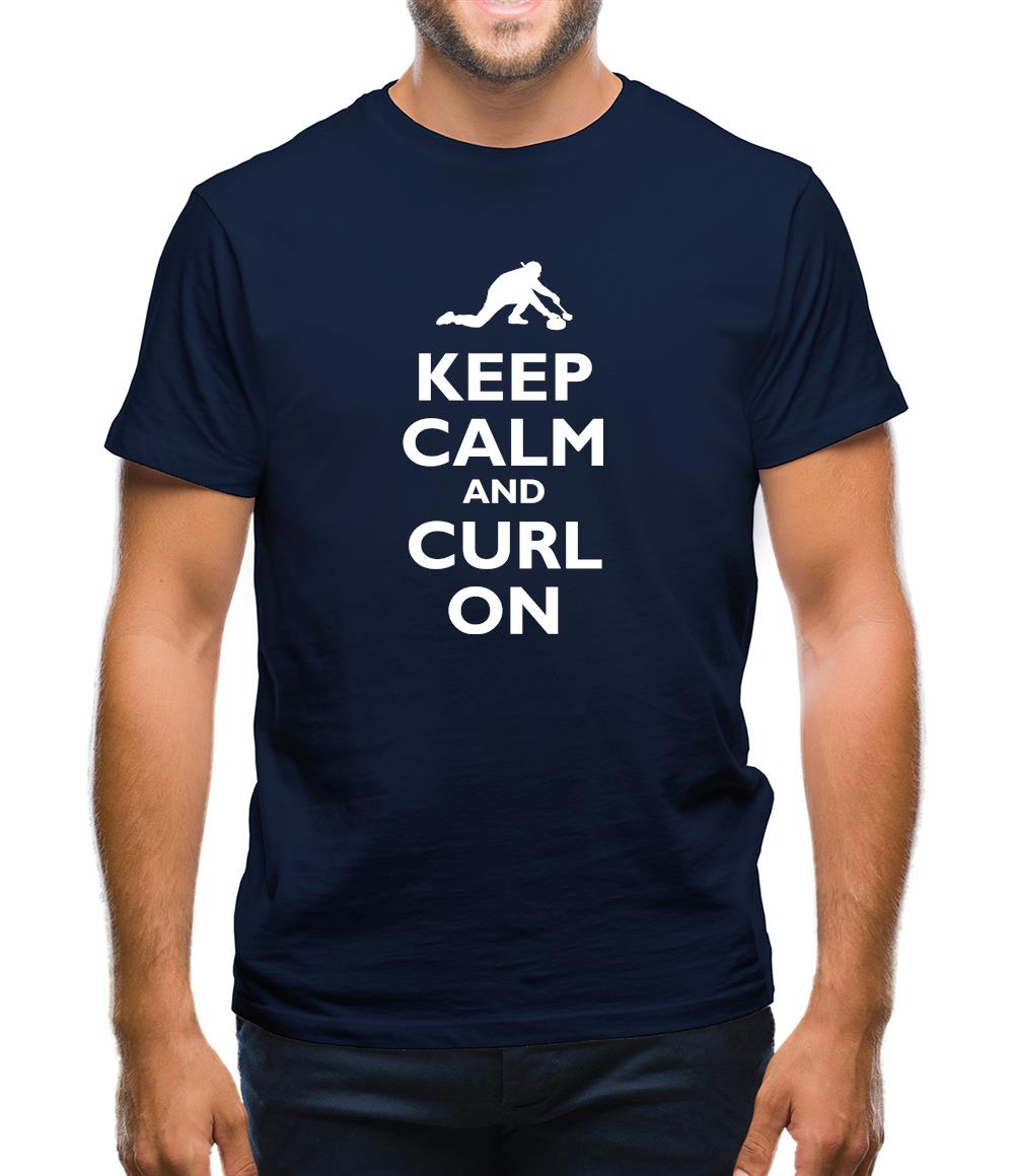 Keep Calm And Curl On Mens T-Shirt