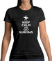 Keep Calm And Go Surfing Womens T-Shirt