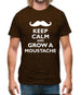 Keep Calm And Grow A Moustache Mens T-Shirt