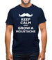 Keep Calm And Grow A Moustache Mens T-Shirt