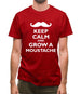 Keep Calm And Grow A Moustache Mens T-Shirt