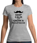 Keep Calm And Grow A Moustache Womens T-Shirt