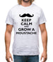Keep Calm And Grow A Moustache Mens T-Shirt