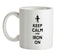 Keep Calm and Iron On Ceramic Mug