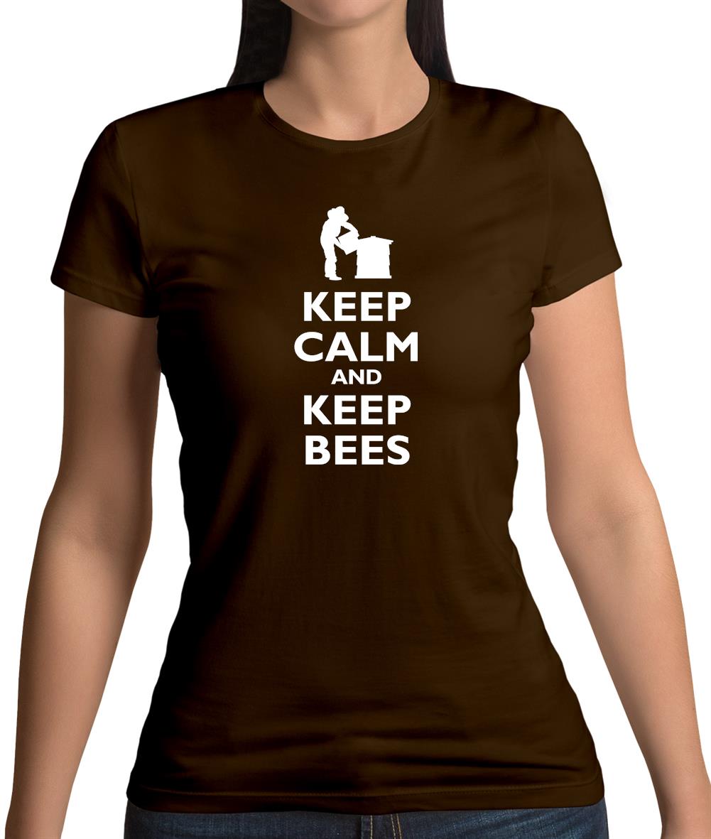 Keep Calm And Keep Bees Womens T-Shirt