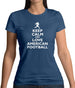 Keep Calm And Love American Football Womens T-Shirt