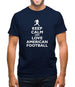 Keep Calm And Love American Football Mens T-Shirt