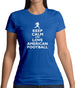 Keep Calm And Love American Football Womens T-Shirt