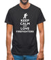 Keep Calm And Love Firefighters Mens T-Shirt