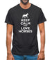 Keep Calm And Love Horses Mens T-Shirt