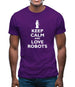 Keep Calm And Love Robots Mens T-Shirt