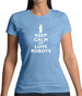 Keep Calm And Love Robots Womens T-Shirt