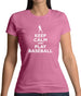 Keep Calm And Play Baseball Womens T-Shirt