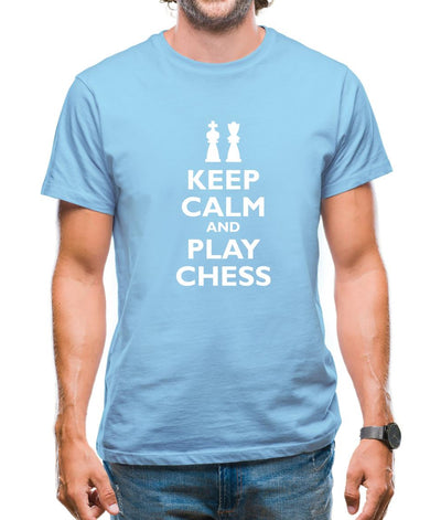 Keep Calm And Play Chess Mens T-Shirt
