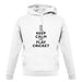 Keep Calm And Play Cricket unisex hoodie