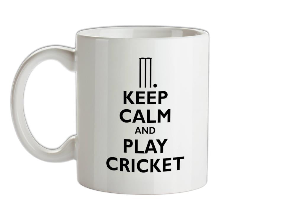 Keep Calm and Play Cricket Ceramic Mug