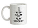 Keep Calm and Play Cricket Ceramic Mug