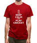 Keep Calm And Play Cricket Mens T-Shirt