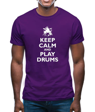 Keep Calm And Play Drums Mens T-Shirt