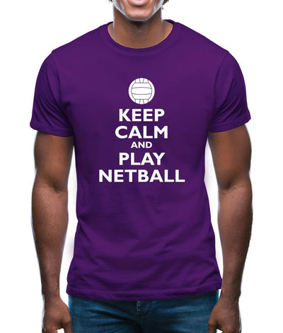 Keep Calm And Play Netball Mens T-Shirt