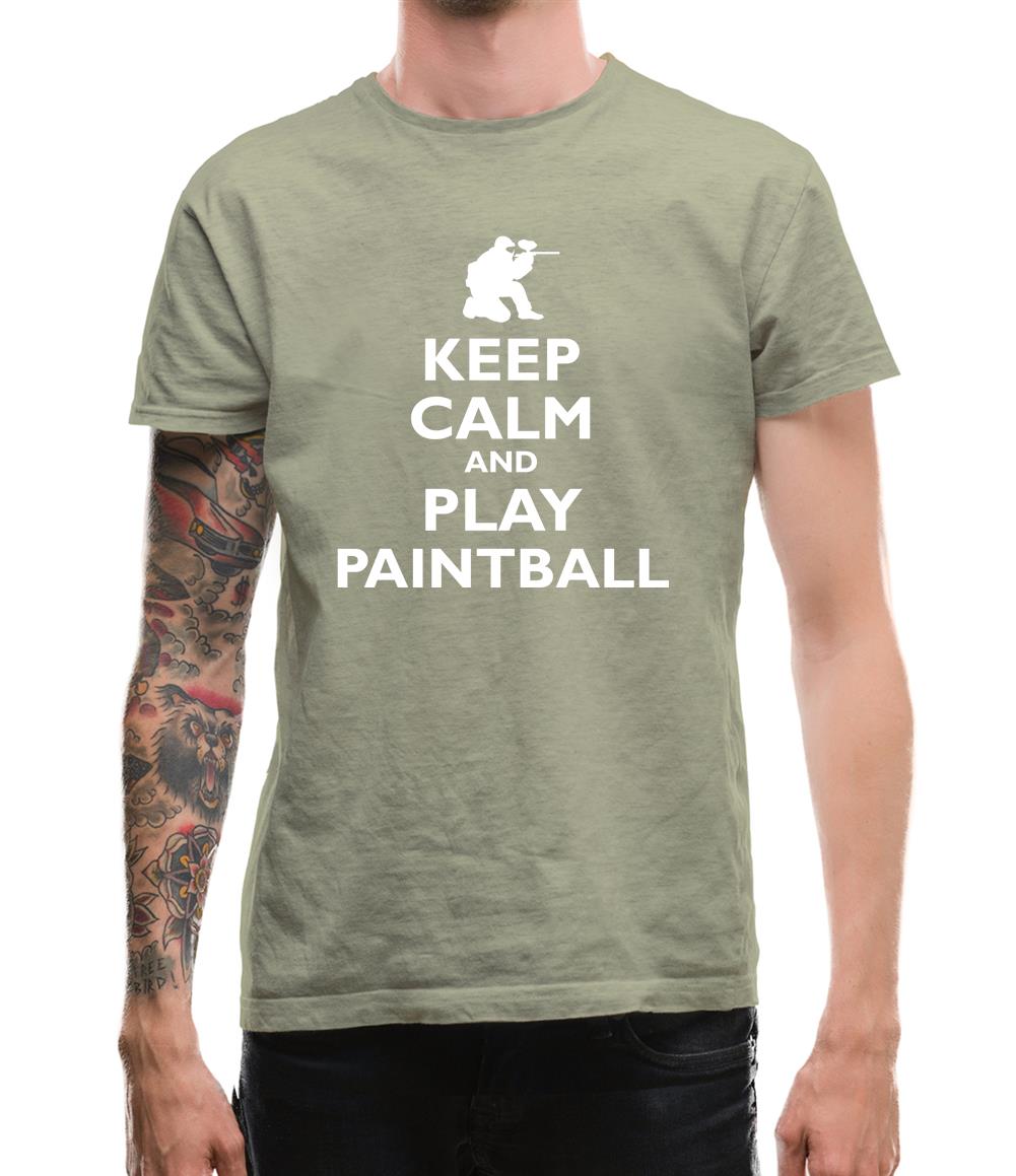 Keep Calm And Play Paintball Mens T-Shirt