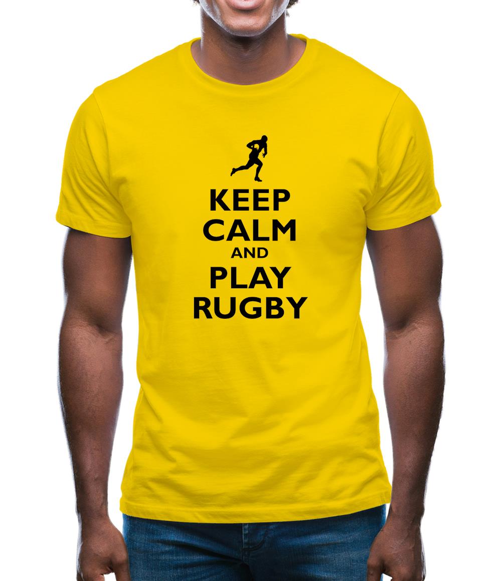 Keep Calm And Play Rugby Mens T-Shirt