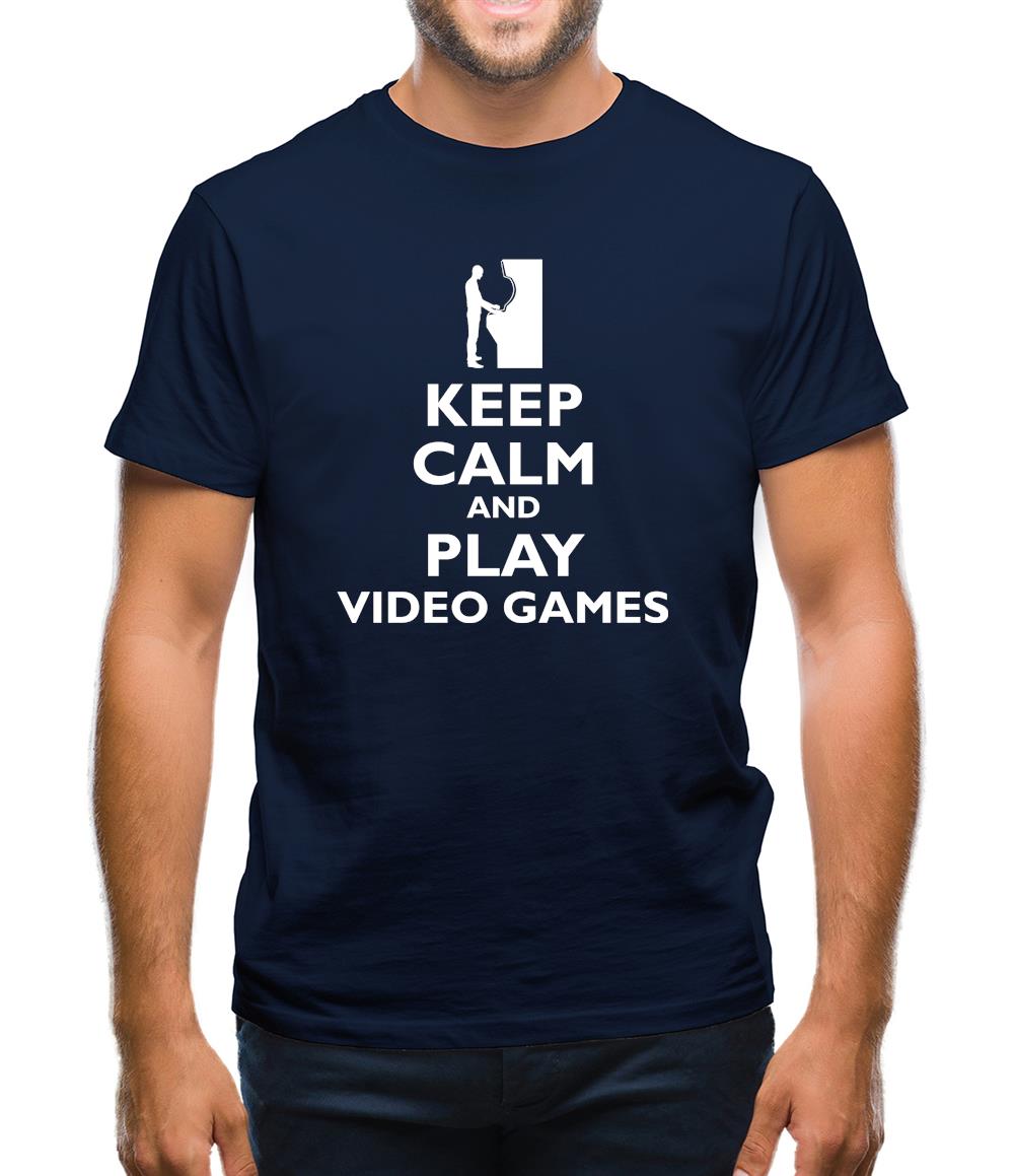 Keep Calm and Play Video Games Mens T-Shirt