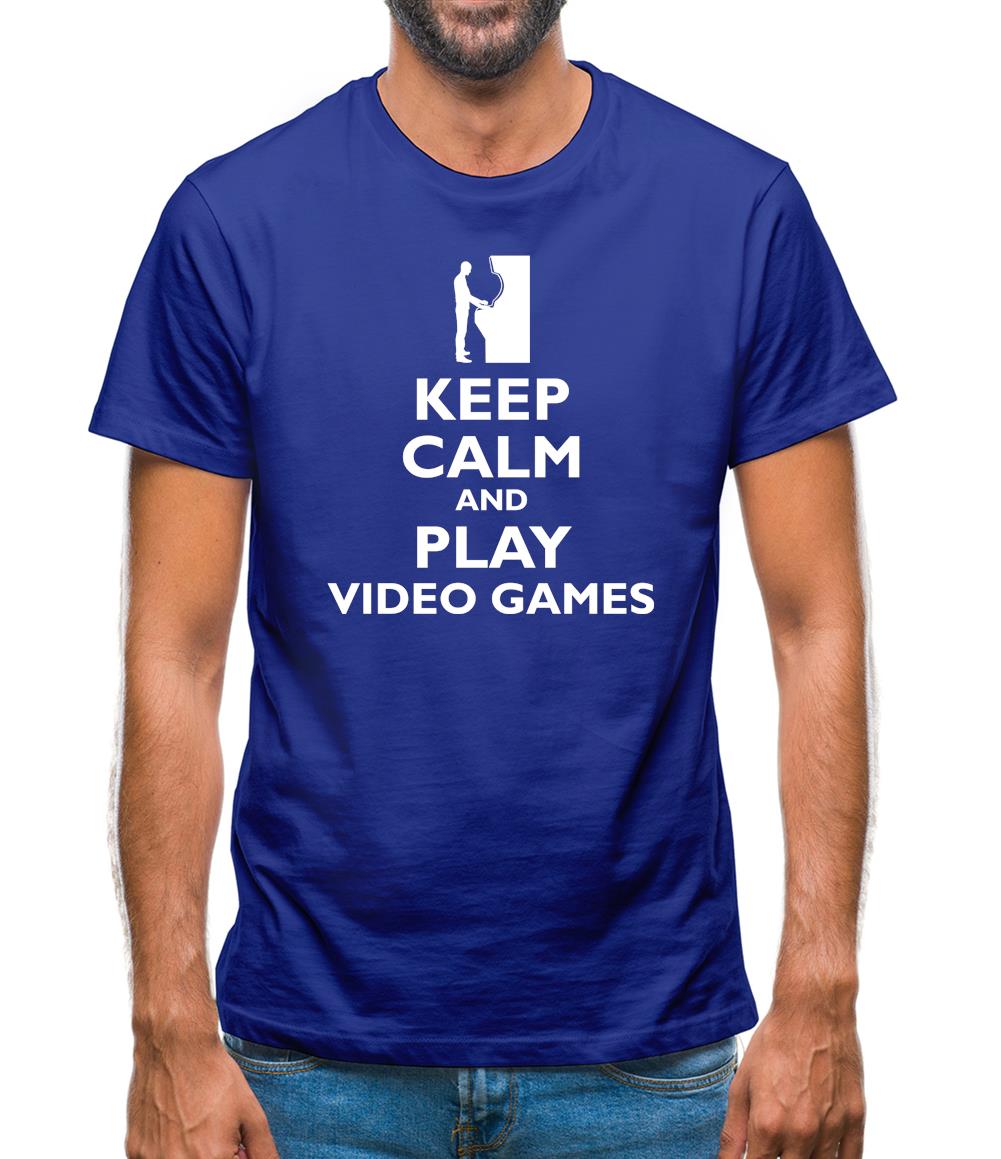 Keep Calm and Play Video Games Mens T-Shirt