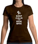 Keep Calm And Ride Bmx Womens T-Shirt